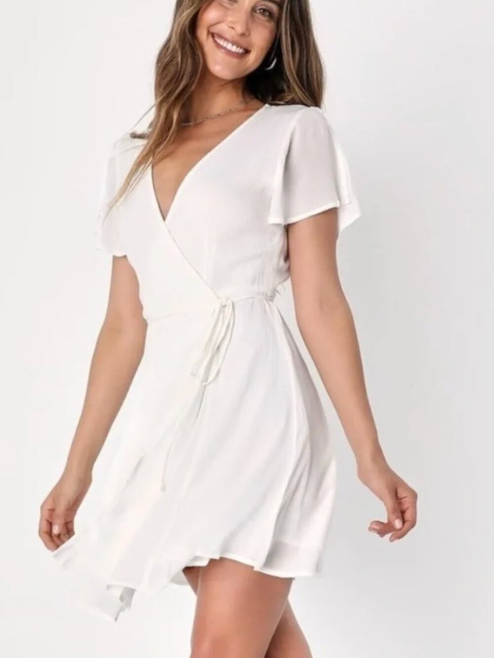 NWT Lulu's Harbour Point White Wrap Dress